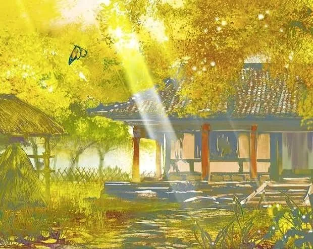 heaven official's blessing inspired temple lantern scene reflecting Puqi Shrine's intimate atmosphere