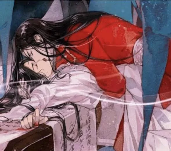 heavens official blessing novel Volume 4 cover showing Xie Lian and Hua Cheng in flowing robes